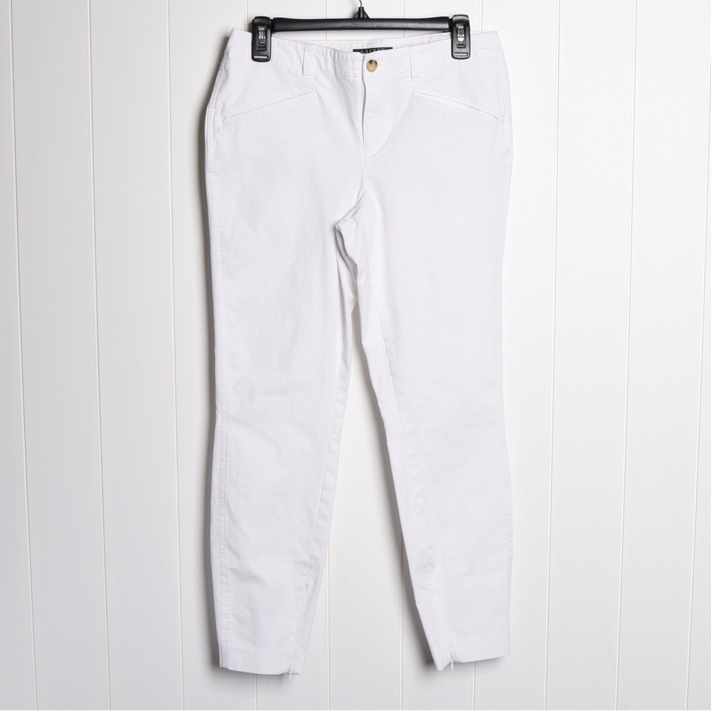 Lauren Ralph Lauren‎ white skinny denim jeans, size 8